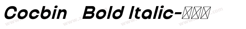 Cocbin   Bold Italic字体转换